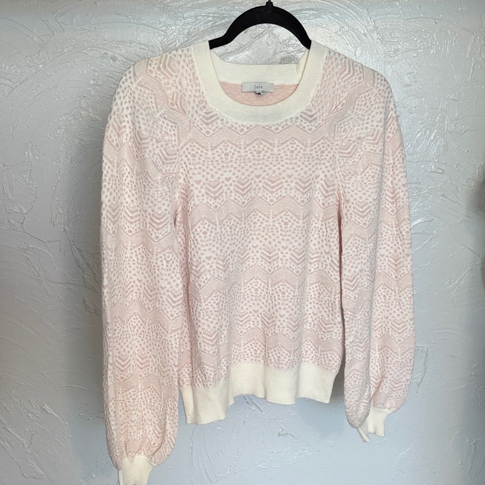 Joie Light Pink and Cream Sweater